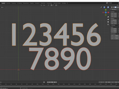 Keyboard Alphabet Numbers and Symbols 3D Print Model