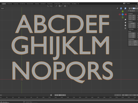 Keyboard Alphabet Numbers and Symbols 3D 打印模型