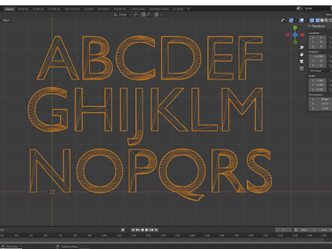 Keyboard Alphabet Numbers and Symbols 3D 打印模型