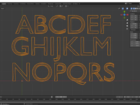 Keyboard Alphabet Numbers and Symbols 3D Print Model