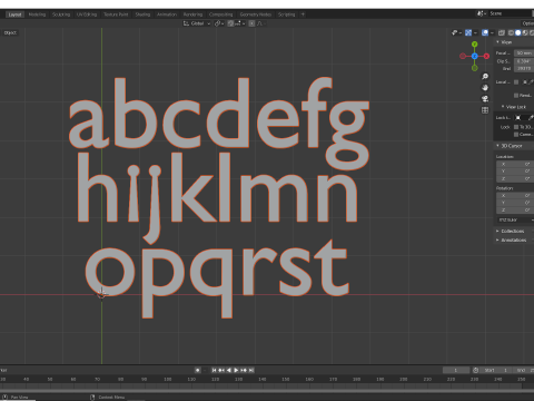 Keyboard Alphabet Numbers and Symbols 3D 打印模型