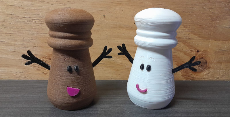 Salt and Pepper Shaker 3D Принт Модель .c4d .max .obj .3ds .fbx .stl .blend 
