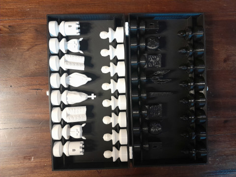 Judeo-Christian Chess Board Modèles 3D en vedette