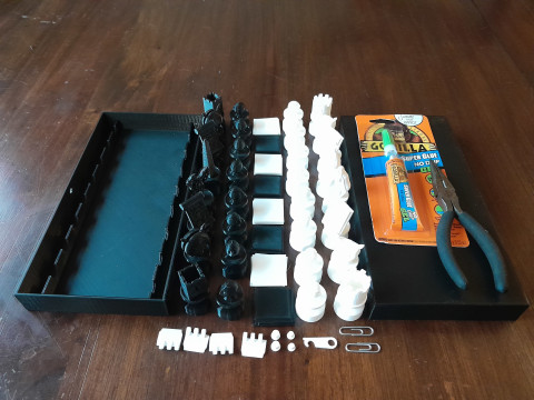 Judeo-Christian Chess Board Modèles 3D en vedette
