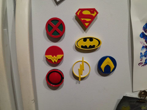 Justice League Party Clips and Magnets 3D Print Model