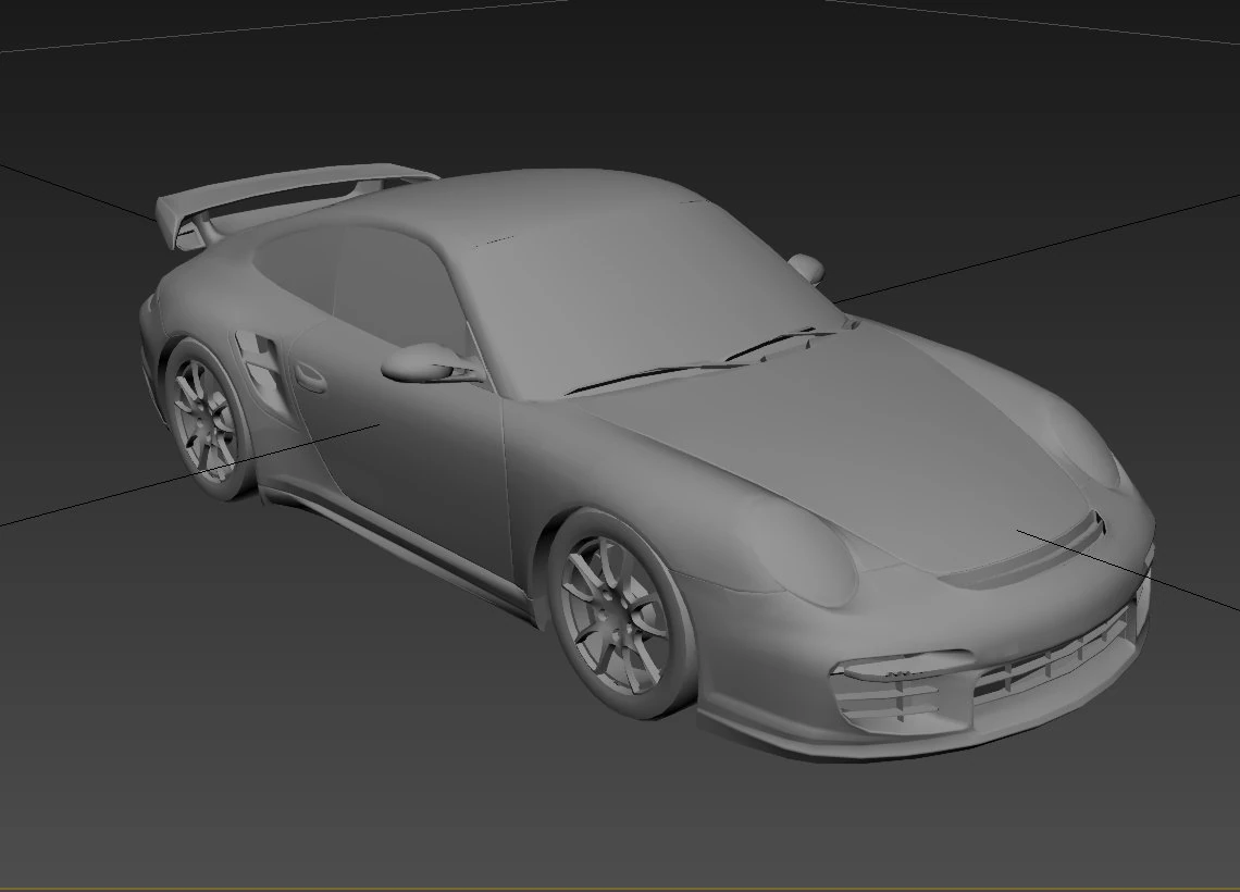 Porsche 911 GT 3D Model .c4d .max .obj .3ds .fbx .stl .blend