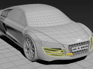 ऑडी R8 एस लाइन 3D मॉडल