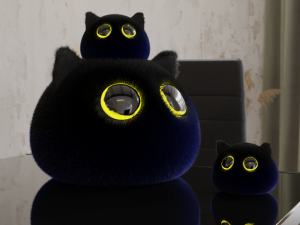 of toy cats on the table Modelo 3D