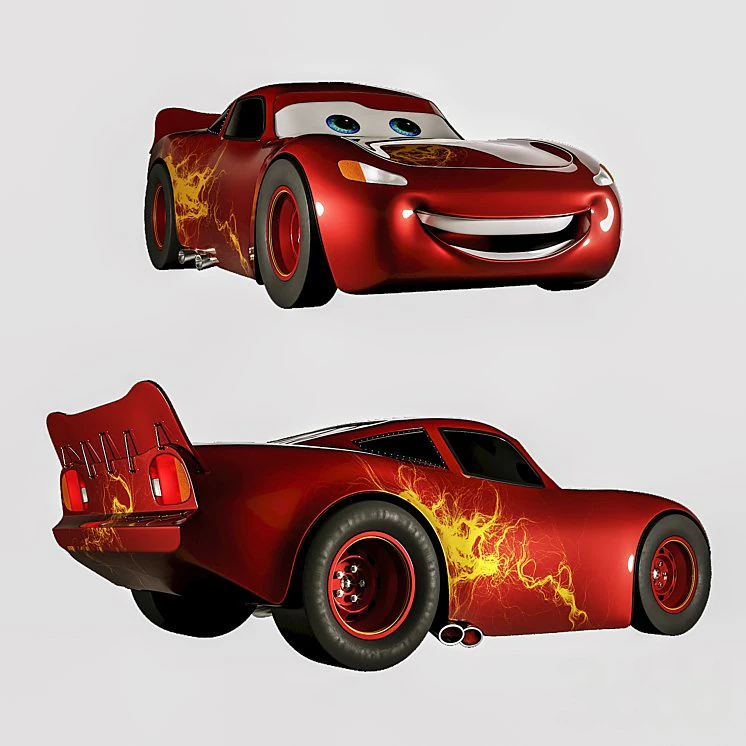Lightning McQueen 3D Model .c4d .max .obj .3ds .fbx .stl .blend