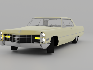 Cadillac Coupe Deville 1966 Cabriolet 3D Модель
