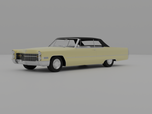 Cadillac Coupe Deville 1966 Cabriolet 3D Модель