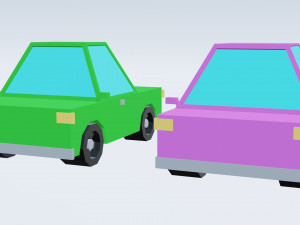 Low poly cars Model 3D