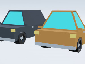 Low poly cars Model 3D