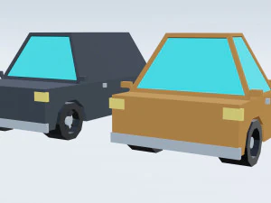 Low poly cars 3D Model