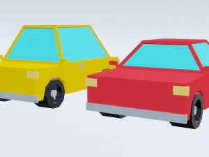 Low poly cars 3D Model