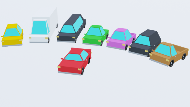 Low poly cars Model 3D .c4d .max .obj .3ds .fbx .stl .blend 