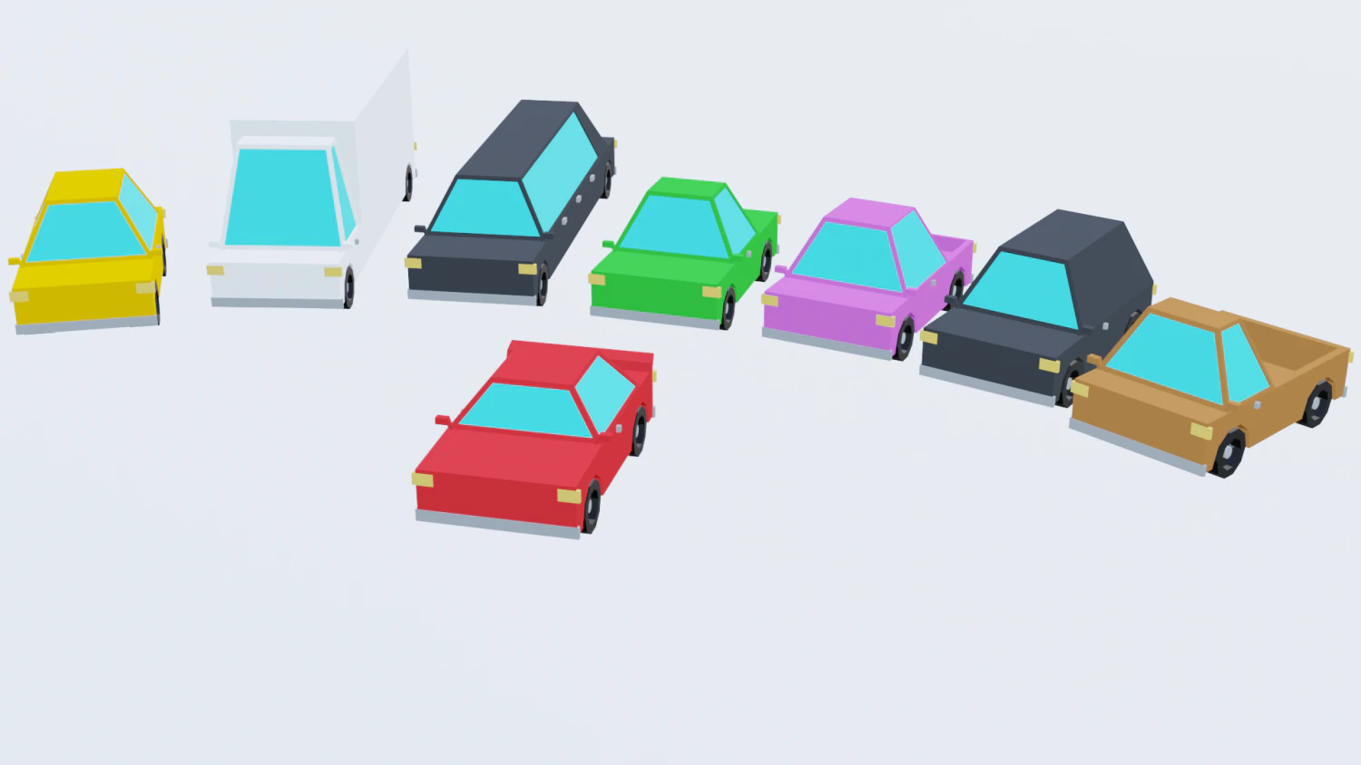 Low poly cars 3D Model .c4d .max .obj .3ds .fbx .stl .blend