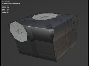Christmas Gift Box witOrnament Model 3D