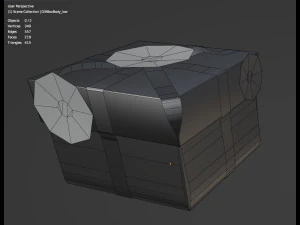 Christmas Gift Box witOrnament 3D Model