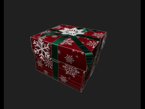 Christmas Gift Box witOrnament Model 3D