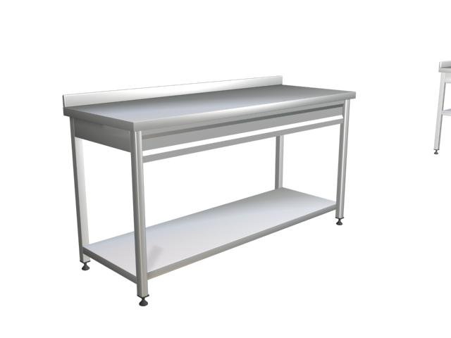STAINLESS BENCH-FLOOR SHELF Model 3D .c4d .max .obj .3ds .fbx .stl .blend 