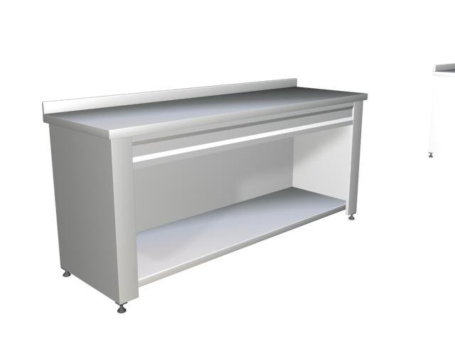 STAINLESS BENCH-WITH CABINET 3D 模型 .c4d .max .obj .3ds .fbx .stl .blend 