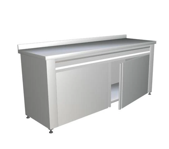STAINLESS BENCH-WITH CABINET 3D Model .c4d .max .obj .3ds .fbx .stl .blend 