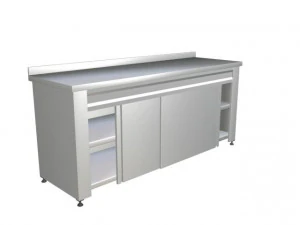 PASLANMAZ TEZGAH END&Uuml;STRİYEL TEZGAH-RAFLI DOLAP 3D Model