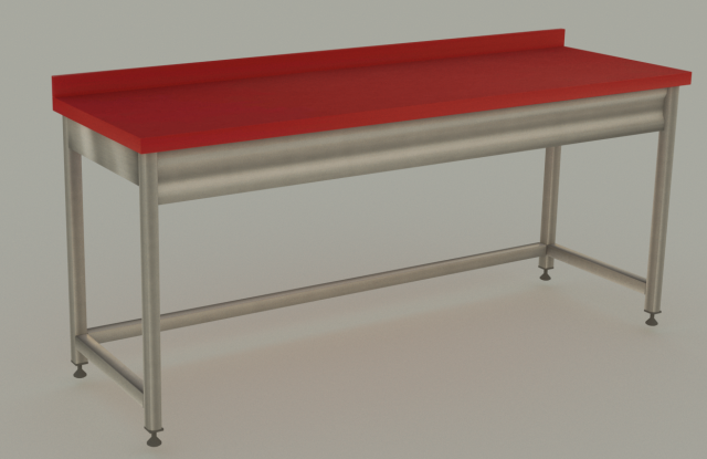 STAINLESS MEAT PROCESSING BENCH 3D Модель .c4d .max .obj .3ds .fbx .stl .blend