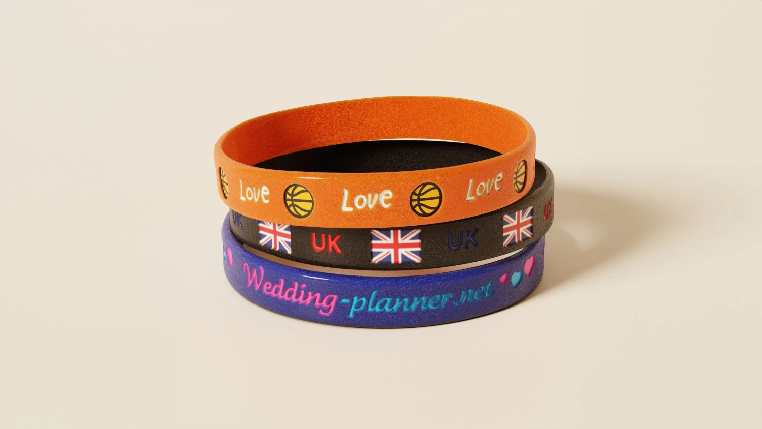 Silicone Wristband 3D Model .c4d .max .obj .3ds .fbx .stl .blend 