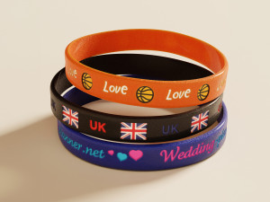 Silicone Wristband Modelo 3D