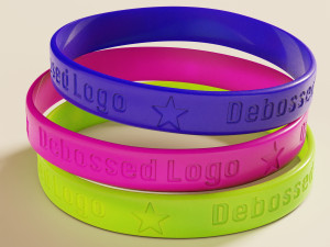 Silicone Wristband 3D 모델