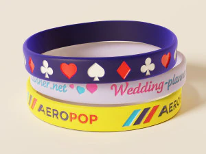 硅胶腕带 3D 模型