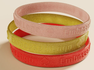 Silicone Wristband 3D Model