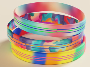 Silicone Wristband 3D मॉडल