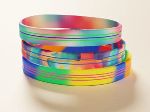 Silicone Wristband 3D मॉडल