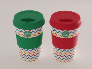 Ceramic mug with silicone lid 3D Model