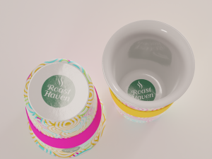 Ceramic mug with silicone lid 3D Model