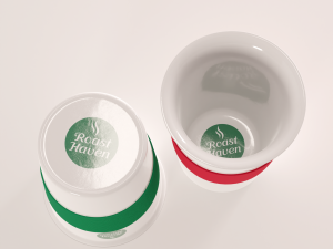 Ceramic mug with silicone lid 3D Model