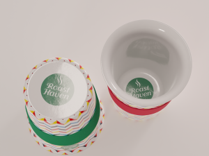 Ceramic mug with silicone lid 3D Model