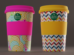Ceramic mug with silicone lid 3D Model
