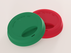 Ceramic mug with silicone lid 3D Model