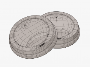 Ceramic mug with silicone lid 3D Model