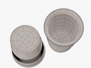 Ceramic mug with silicone lid 3D Model