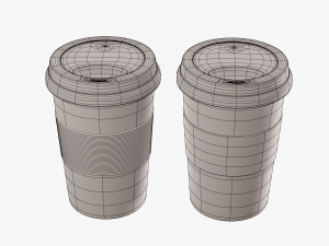Ceramic mug with silicone lid 3D Model