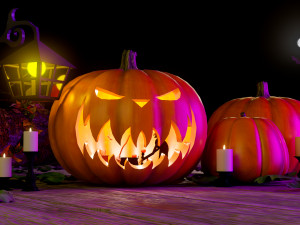 Halloween sence 3D Model