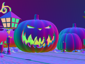 Halloween sence Model 3D