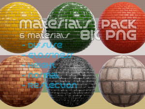 6 Brick Material Pack 1 CG Текстуры