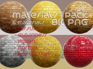 6 Brick Material Pack 2 CG Textures