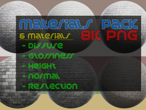 6 Brick Material Pack 4 CG Текстуры
